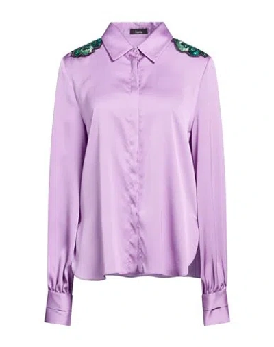Hanita Woman Shirt Lilac Size S Polyester In Purple