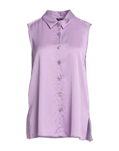 Hanita Woman Shirt Lilac Size S Viscose In Purple