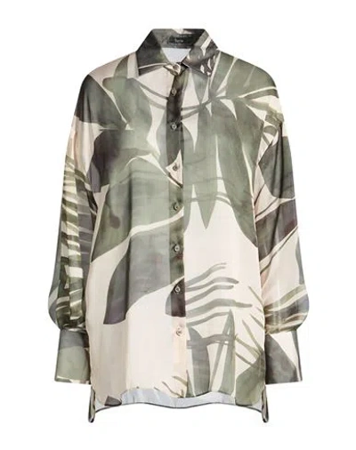 Hanita Woman Shirt Military Green Size M Polyester