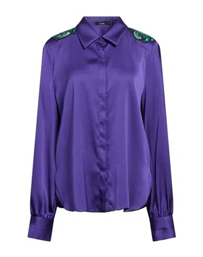 Hanita Woman Shirt Purple Size L Polyester