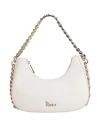 Hanita Woman Shoulder Bag Cream Size - Polyester In White
