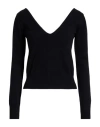 Hanita Woman Sweater Black Size M Viscose, Polyester, Polyamide