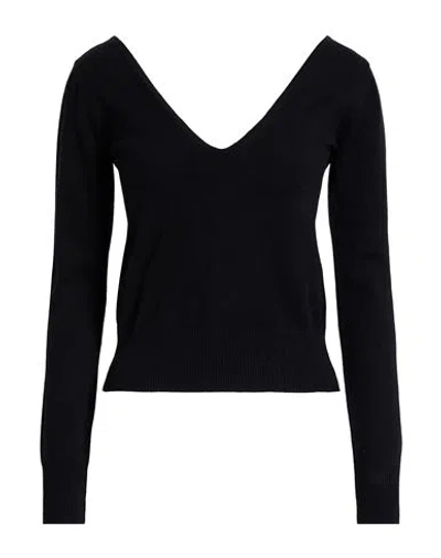Hanita Woman Sweater Black Size M Viscose, Polyester, Polyamide