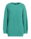 Hanita Woman Sweater Emerald Green Size M Acrylic, Wool, Viscose, Alpaca Wool In Green