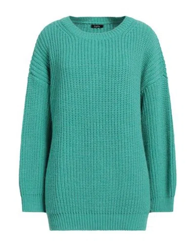 Hanita Woman Sweater Emerald Green Size M Acrylic, Wool, Viscose, Alpaca Wool
