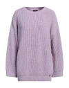 Hanita Woman Sweater Lilac Size M Acrylic, Wool, Viscose, Alpaca Wool In Purple