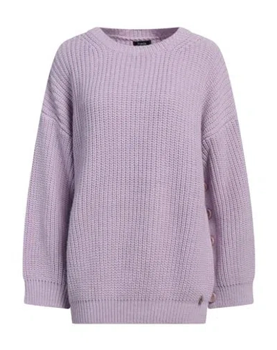 Hanita Woman Sweater Lilac Size M Acrylic, Wool, Viscose, Alpaca Wool In Purple
