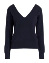 Hanita Woman Sweater Midnight Blue Size L Viscose, Polyester, Polyamide In Blue