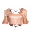 Hanita Woman Top Apricot Size Xs Polyester In Orange