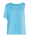 Hanita Woman Top Azure Size Xl Polyester In Blue