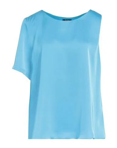 HANITA HANITA WOMAN TOP AZURE SIZE L POLYESTER
