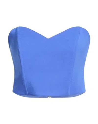 Hanita Woman Top Azure Size M Polyester, Elastane In Blue