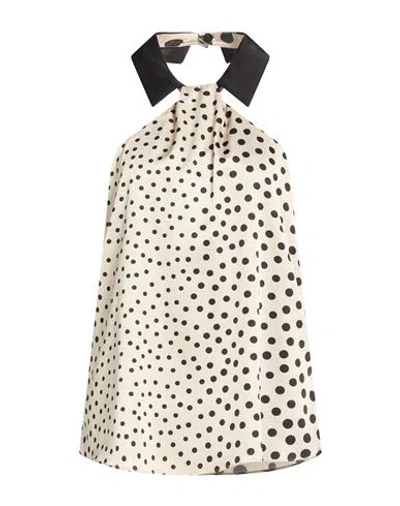 Hanita Woman Top Beige Size M Polyester, Elastane
