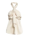 Hanita Woman Top Beige Size Xs Polyester