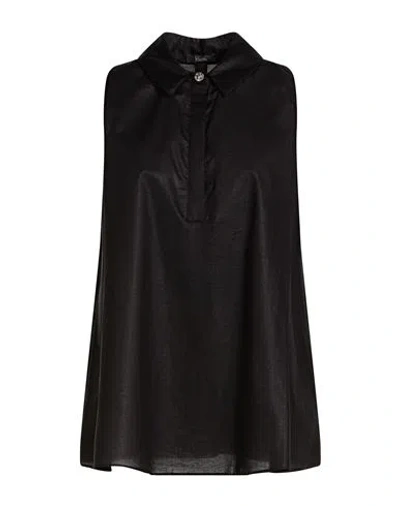 Hanita Woman Top Black Size M Cotton