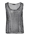 Hanita Woman Top Black Size M Polyester In Black