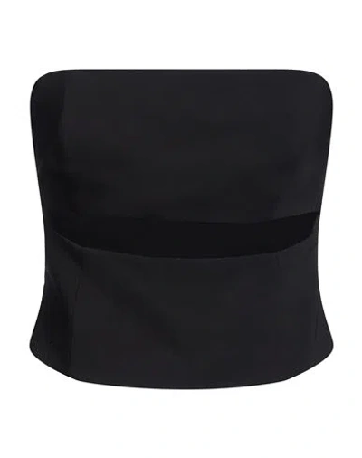 Hanita Woman Top Black Size M Viscose, Elastane