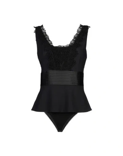 Hanita Woman Top Black Size L Polyester