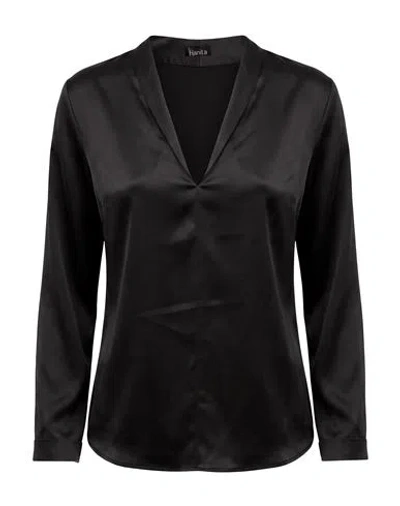 Hanita Woman Top Black Size Xl Polyester, Viscose, Elastane