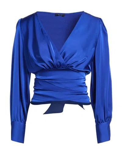 Hanita Woman Top Blue Size M Polyester