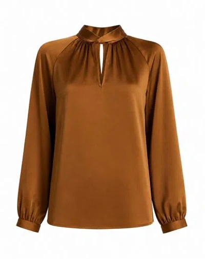 Hanita Woman Top Camel Size S Polyester In Brown