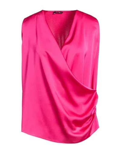 Hanita Woman Top Fuchsia Size L Polyester In Pink