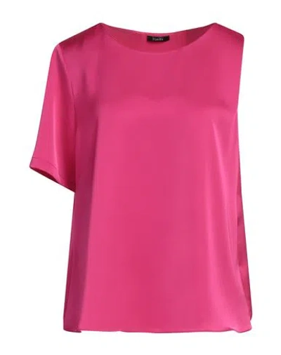 Hanita Woman Top Fuchsia Size L Polyester In Pink