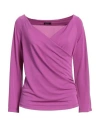 Hanita Woman Top Fuchsia Size S Polyester, Elastane In Pink