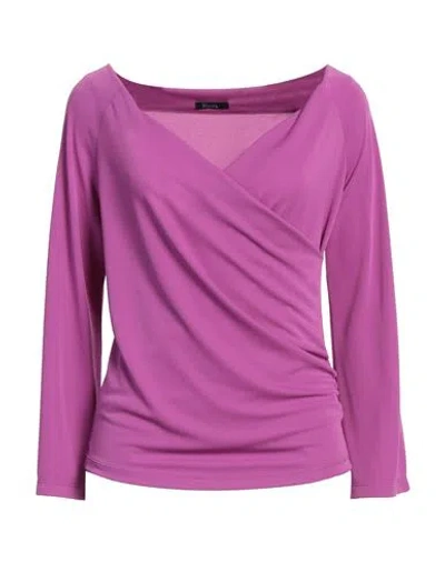 Hanita Woman Top Fuchsia Size S Polyester, Elastane In Pink