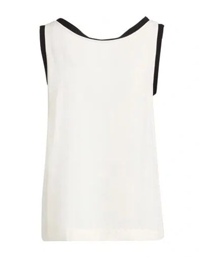 Hanita Woman Top Ivory Size L Polyester In White