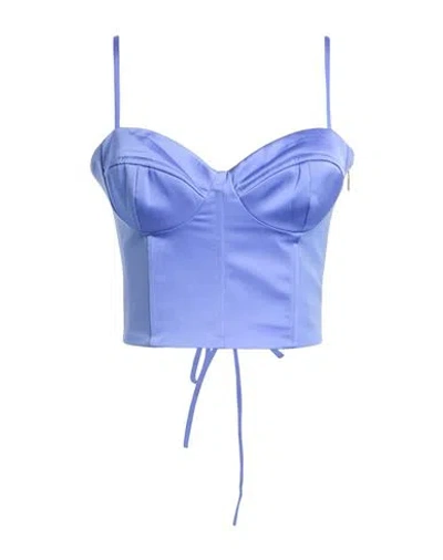 Hanita Woman Top Lilac Size M Polyester, Elastane In Multi