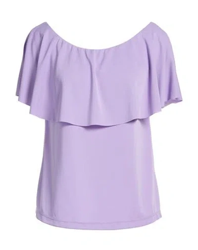 Hanita Woman Top Lilac Size S Polyester, Elastane In Purple