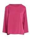 Hanita Woman Top Magenta Size M Polyester In Magenta