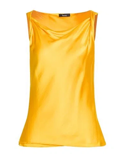 Hanita Woman Top Mandarin Size S Viscose, Elastane In Orange