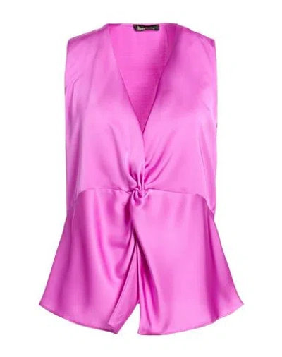 Hanita Woman Top Mauve Size M Polyester In Pink