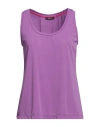 Hanita Woman Top Mauve Size S Polyester, Elastane In Purple