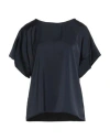 Hanita Woman Top Navy Size S/m Polyester, Recycled Polyester In Black