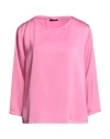 Hanita Woman Top Pink Size S Polyester