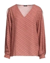Hanita Woman Top Plum Size L Polyester In Purple