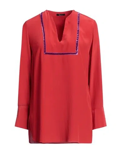 Hanita Woman Top Red Size Xs Acetate, Silk