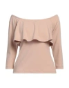 Hanita Woman Top Sand Size S Polyester, Elastane In Beige