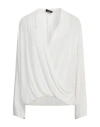 Hanita Woman Top White Size L Viscose