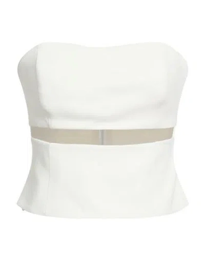 Hanita Woman Top White Size M Viscose, Elastane