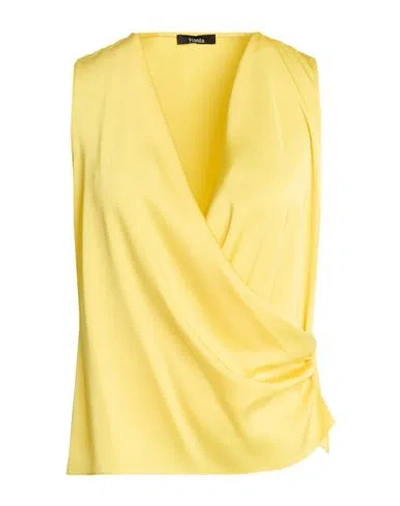 Hanita Woman Top Yellow Size L Polyester