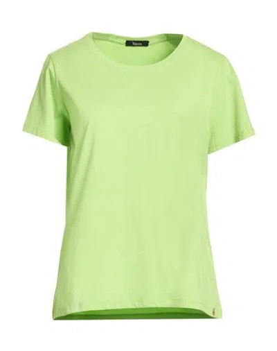 Hanita Woman T-shirt Lime Green Size M/l Cotton, Polyester, Elastane