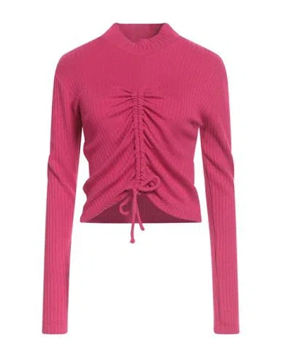 Hanita Woman Turtleneck Garnet Size S Viscose, Polyester, Nylon, Elastane In Pink