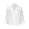 Hank & Hera Women's Hera Pyjama Set - Long - Linen - White In White