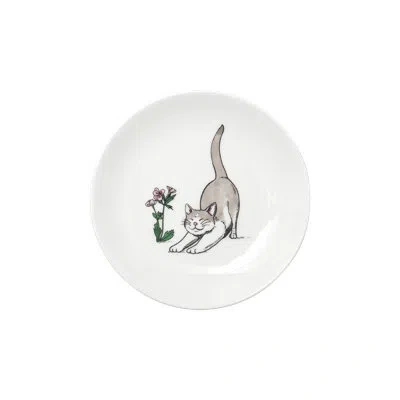 Hankook 1943 Thibaud Herem Objet 5" Plate (cat) In White