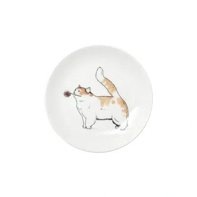 Hankook 1943 Thibaud Herem Objet 5" Plate (cat) In White
