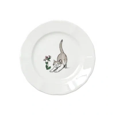 Hankook 1943 Thibaud Herem Objet 6" Plate (cat) In White